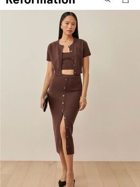 Reformation cashmere Lennie three piece set - size small.